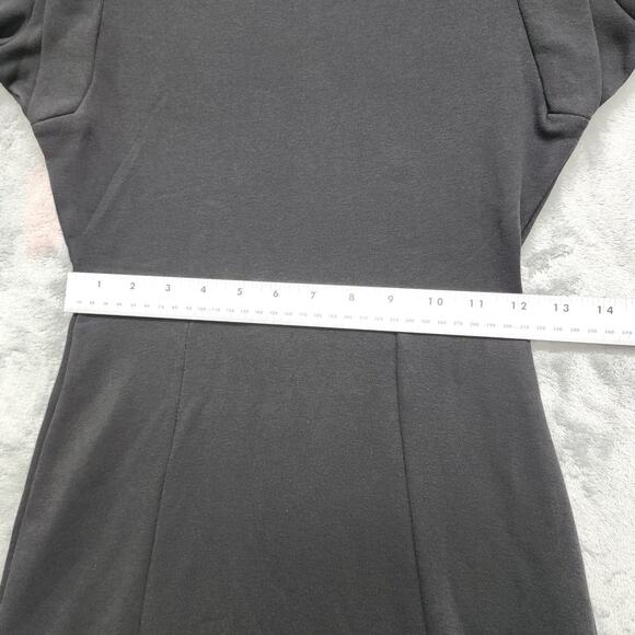 H&M Divided Structured Sweatshirt Dress Size XS Black Crew Neck Stretch Pullover - Picture 9 of 11